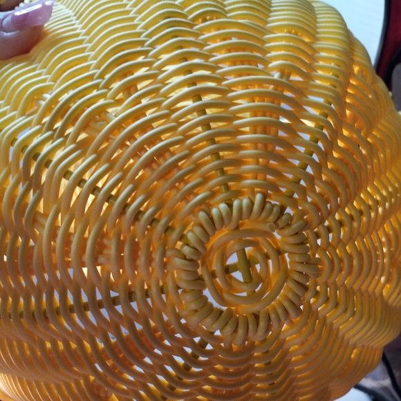 Ciroa Tier Summer Pineapple Resin Wicker Rattan Woven Fruit Vegetable Basket - Picture 6 of 16